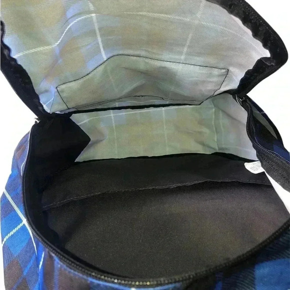 Nike Sportswear Heritage 2.0 Backpack Plaid Blue Black - Picture 5 of 6